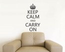 Keep Calm and Carry On Quotes Vinyl Lettering Decal
